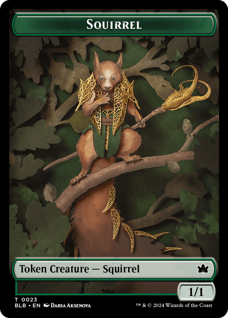 Squirrel // Darkstar Augur Double-Sided Token [Bloomburrow Tokens] | Fandemonia Ltd