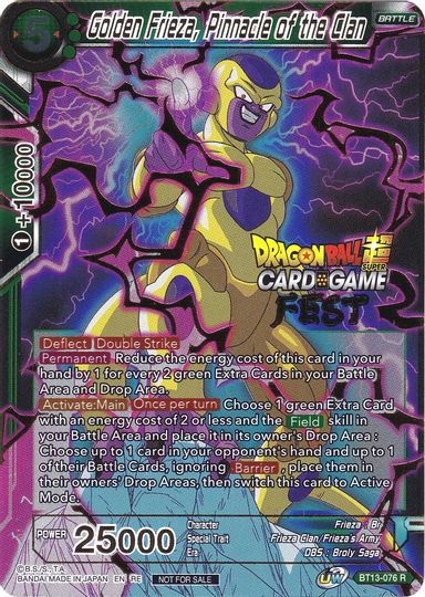 Golden Frieza, Pinnacle of the Clan (Card Game Fest 2022) (BT13-076) [Tournament Promotion Cards] | Fandemonia Ltd