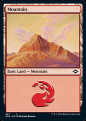 Mountain (487) (Foil Etched) [Modern Horizons 2] | Fandemonia Ltd