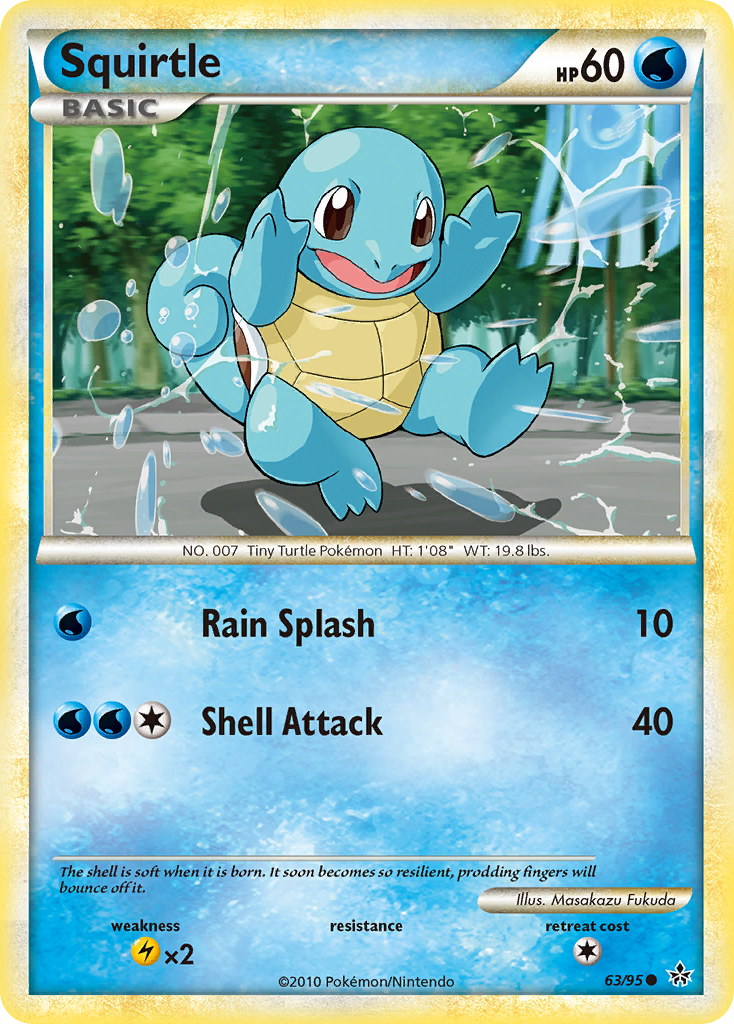 Squirtle (63/95) [HeartGold & SoulSilver: Unleashed] | Fandemonia Ltd