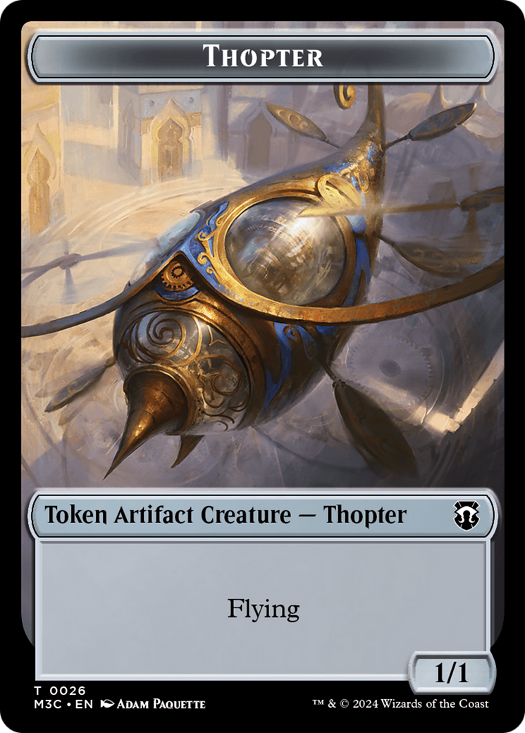 Aetherborn (Ripple Foil) // Thopter Double-Sided Token [Modern Horizons 3 Commander Tokens] | Fandemonia Ltd