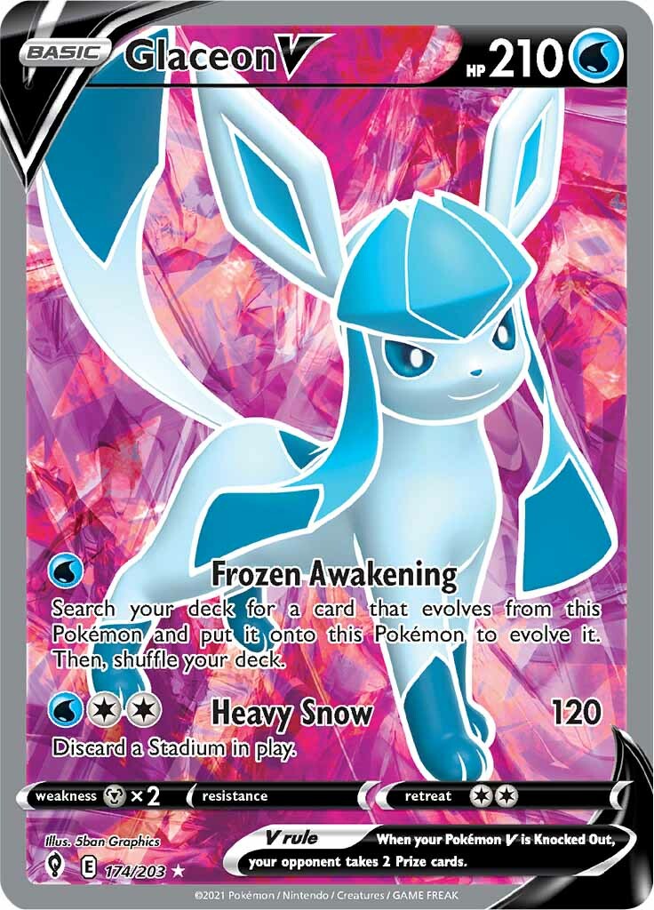 Glaceon V (174/203) [Sword & Shield: Evolving Skies] | Fandemonia Ltd