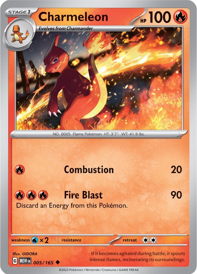 Charmeleon (005/165) [Scarlet & Violet: 151] | Fandemonia Ltd