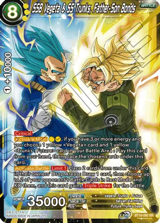 SSB Vegeta & SS Trunks, Father-Son Bonds (BT16-080) [Realm of the Gods] | Fandemonia Ltd