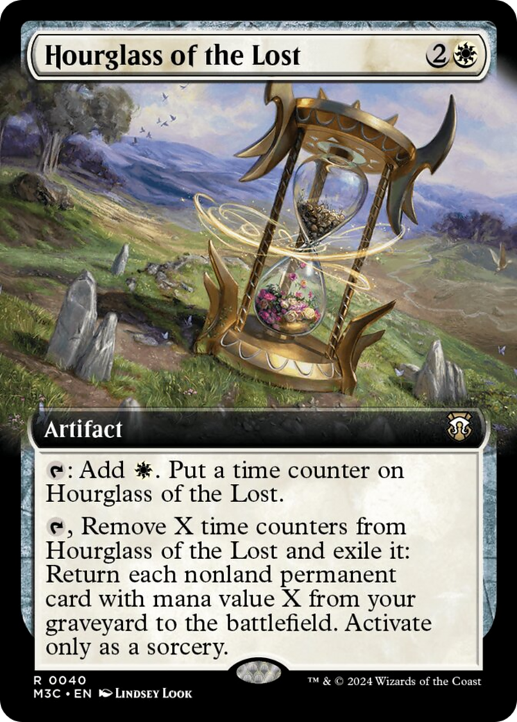 Hourglass of the Lost (Extended Art) (Ripple Foil) [Modern Horizons 3 Commander] | Fandemonia Ltd