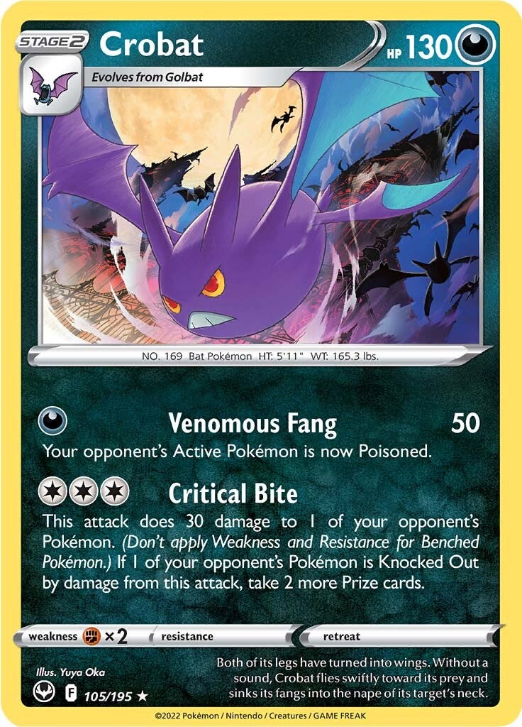 Crobat (105/195) [Sword & Shield: Silver Tempest] | Fandemonia Ltd