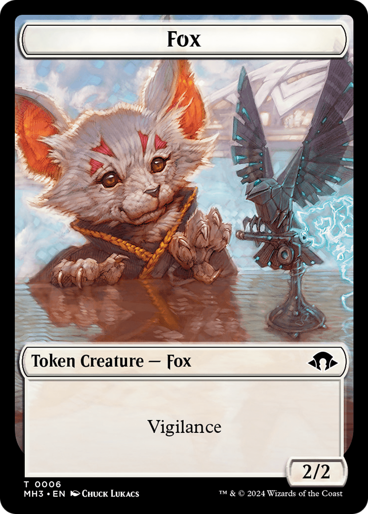 Phyrexian Germ // Fox Double-Sided Token [Modern Horizons 3 Tokens] | Fandemonia Ltd