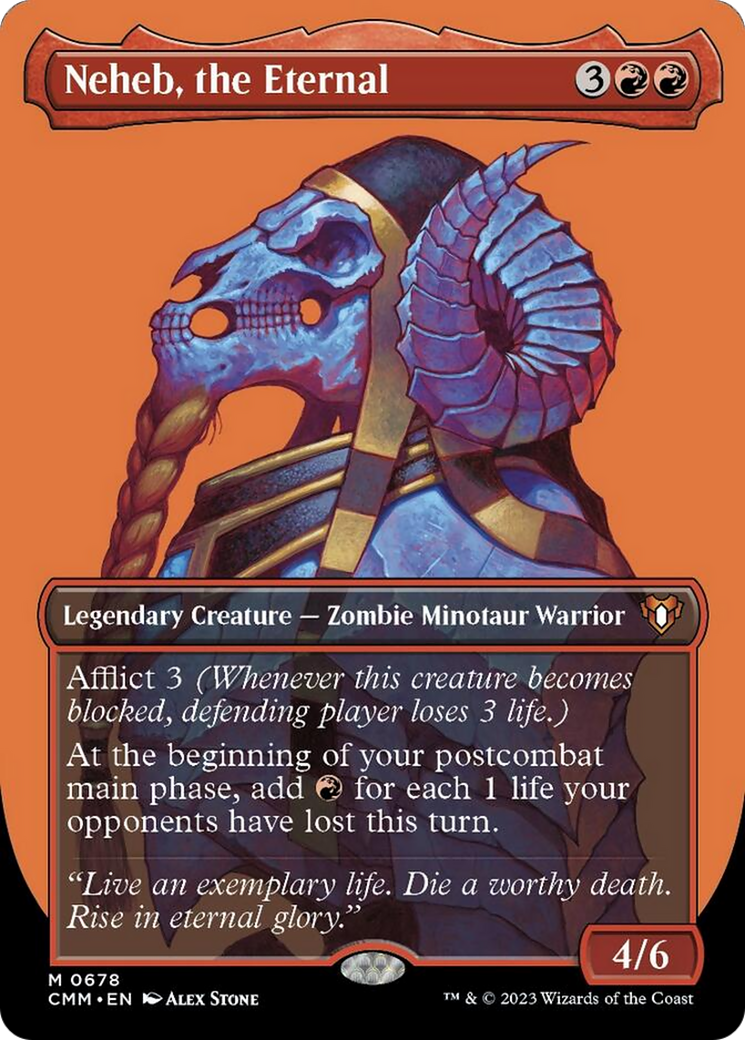 Neheb, the Eternal (Borderless Profile) [Commander Masters] | Fandemonia Ltd