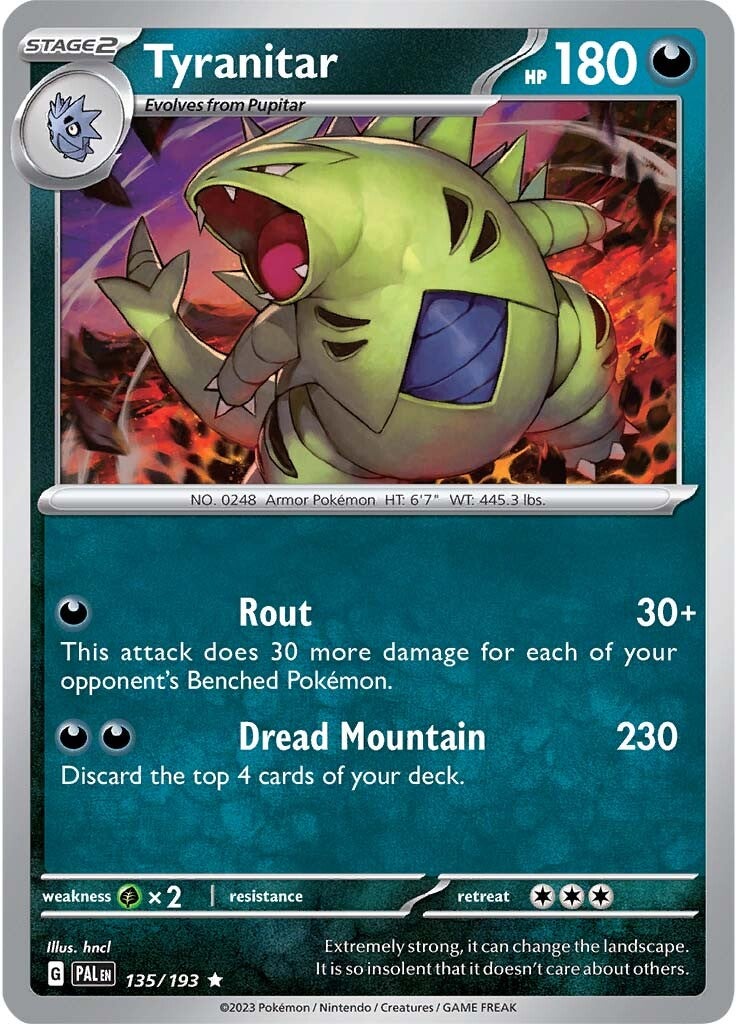 Tyranitar (135/193) [Scarlet & Violet: Paldea Evolved] | Fandemonia Ltd