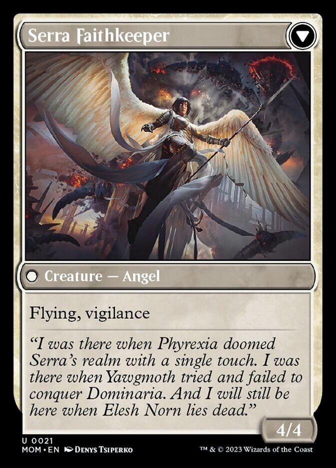 Invasion of Dominaria // Serra Faithkeeper [March of the Machine] | Fandemonia Ltd