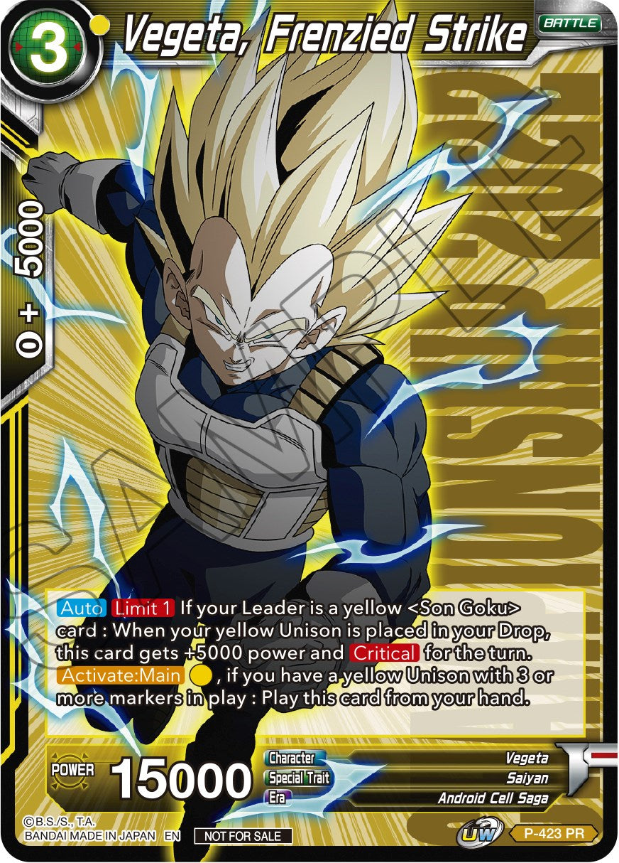 Vegeta, Frenzied Strike (Championship Pack 2022 Vol.2) (P-423) [Promotion Cards] | Fandemonia Ltd