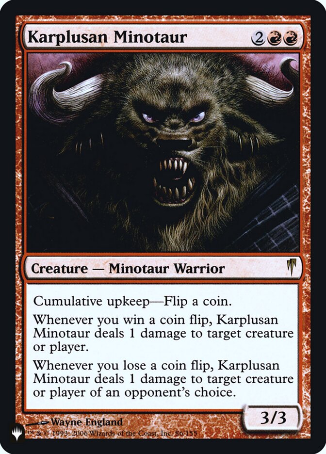 Karplusan Minotaur [Secret Lair: Heads I Win, Tails You Lose] | Fandemonia Ltd