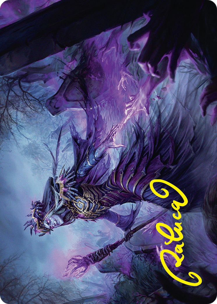 Zul Ashur, Lich Lord Art Card (10/54) (Gold-Stamped Signature) [Foundations Art Series] | Fandemonia Ltd