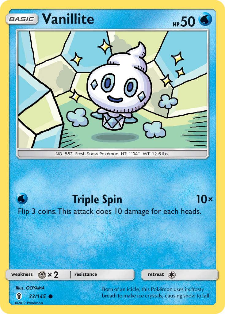 Vanillite (33/145) [Sun & Moon: Guardians Rising] | Fandemonia Ltd