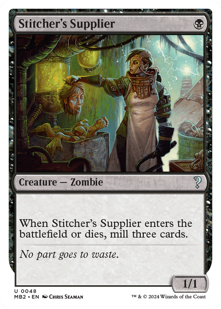 Stitcher's Supplier (White Border) [Mystery Booster 2] | Fandemonia Ltd