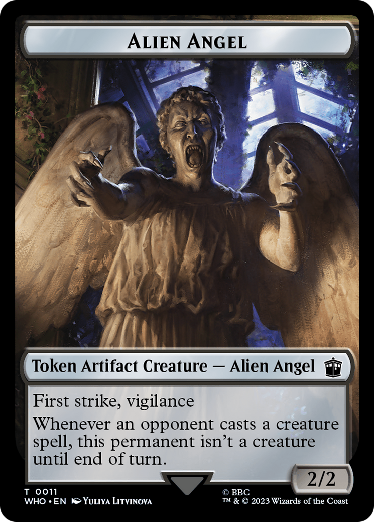 Copy // Alien Angel Double-Sided Token [Doctor Who Tokens] | Fandemonia Ltd