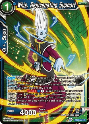 Whis, Rejuvenating Support (BT16-040) [Realm of the Gods] | Fandemonia Ltd