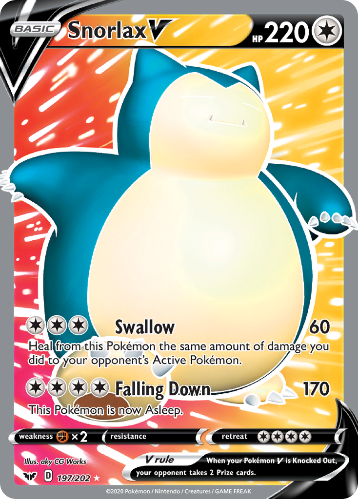 Snorlax V (197/202) [Sword & Shield: Base Set] | Fandemonia Ltd