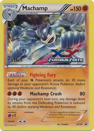 Machamp (XY13) (Staff) [XY: Black Star Promos] | Fandemonia Ltd