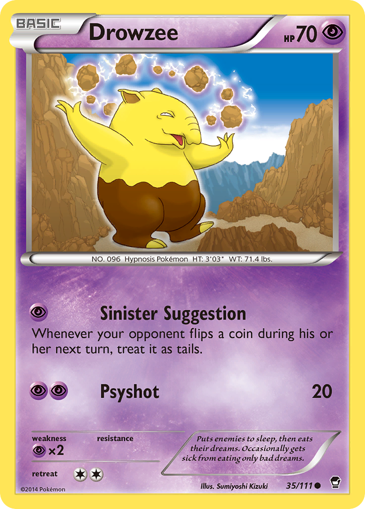 Drowzee (35/111) [XY: Furious Fists] | Fandemonia Ltd