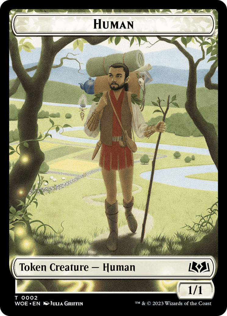 Human // Food (0010) Double-Sided Token [Wilds of Eldraine Tokens] | Fandemonia Ltd