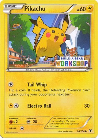 Pikachu (20/108) (Build A Bear Workshop Exclusive) [Miscellaneous Cards] | Fandemonia Ltd