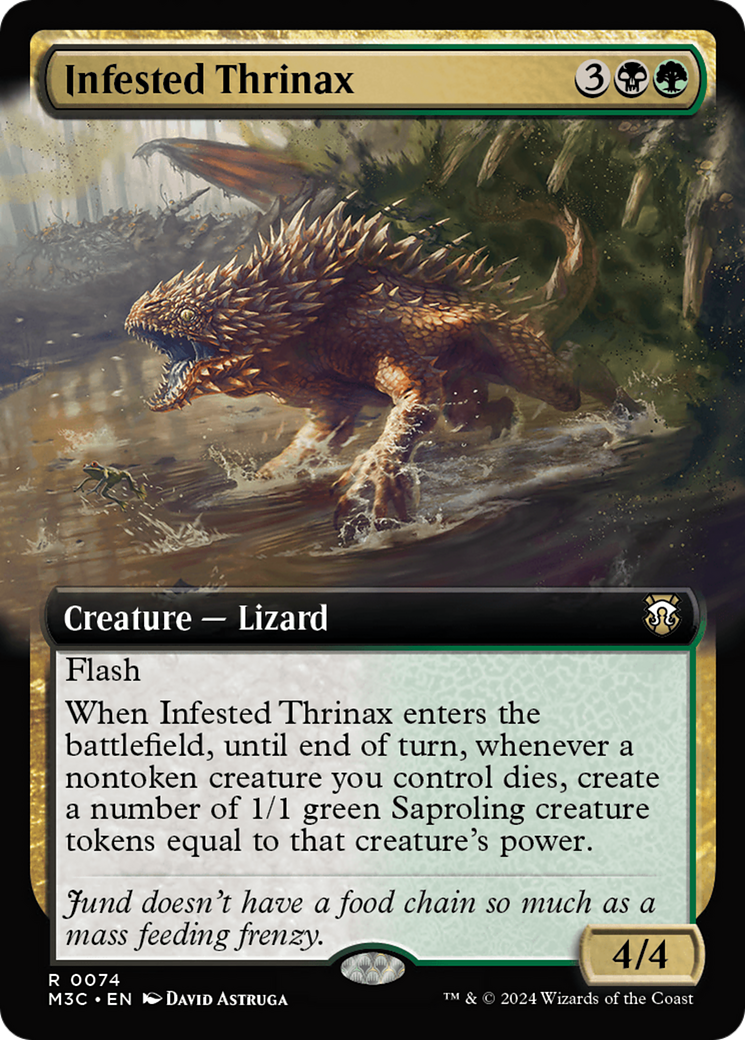 Infested Thrinax (Extended Art) (Ripple Foil) [Modern Horizons 3 Commander] | Fandemonia Ltd