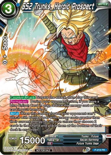 SS2 Trunks, Heroic Prospect (Event Pack 08) (P-219) [Tournament Promotion Cards] | Fandemonia Ltd