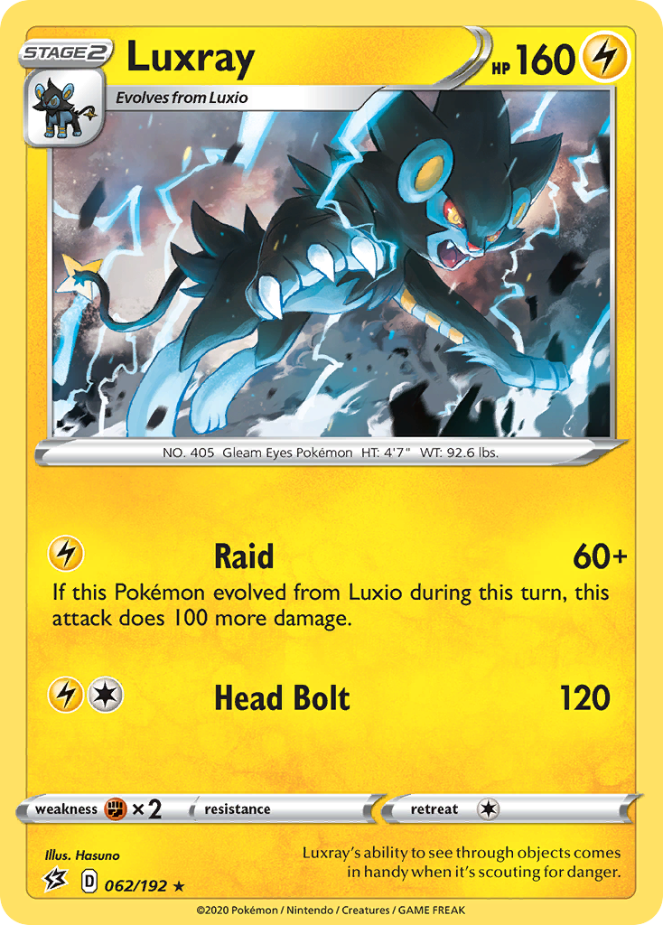 Luxray (062/192) [Sword & Shield: Rebel Clash] | Fandemonia Ltd