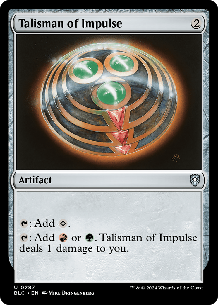 Talisman of Impulse [Bloomburrow Commander] | Fandemonia Ltd