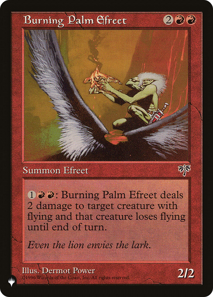 Burning Palm Efreet [The List Reprints] | Fandemonia Ltd