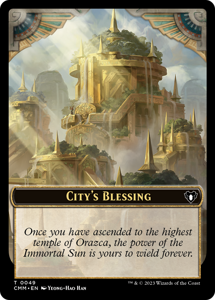 City's Blessing // Construct (41) Double-Sided Token [Commander Masters Tokens] | Fandemonia Ltd