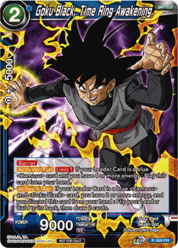 Goku Black, Time Ring Awakening (Unison Warrior Series Boost Tournament Pack Vol. 7) (P-369) [Tournament Promotion Cards] | Fandemonia Ltd