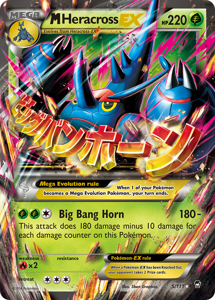 M Heracross EX (5/111) [XY: Furious Fists] | Fandemonia Ltd