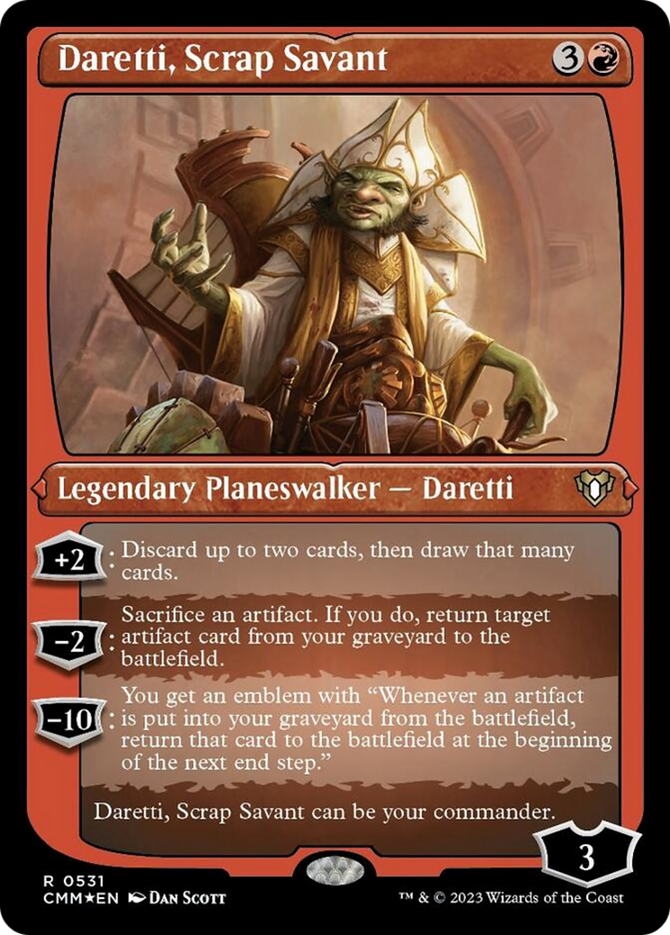 Daretti, Scrap Savant (Foil Etched) [Commander Masters] | Fandemonia Ltd