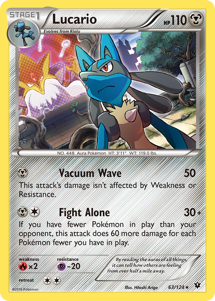 Lucario (63/124) (Cosmos Holo) [XY: Fates Collide] | Fandemonia Ltd