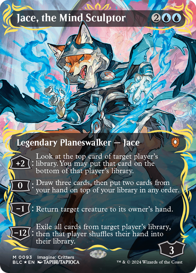 Jace, the Mind Sculptor (Borderless) (Raised Foil) [Bloomburrow Commander] | Fandemonia Ltd