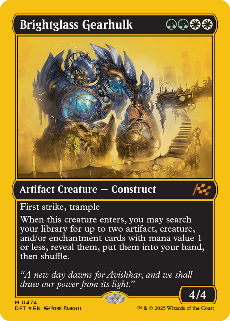 Brightglass Gearhulk (First-Place Foil) [Aetherdrift] | Fandemonia Ltd