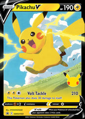 Pikachu V (SWSH143) (Celebrations) [Sword & Shield: Black Star Promos] | Fandemonia Ltd