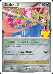 Zacian LV.X (SWSH135) (Celebrations) [Sword & Shield: Black Star Promos] | Fandemonia Ltd