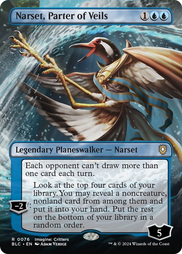 Narset, Parter of Veils (Borderless) [Bloomburrow Commander] | Fandemonia Ltd