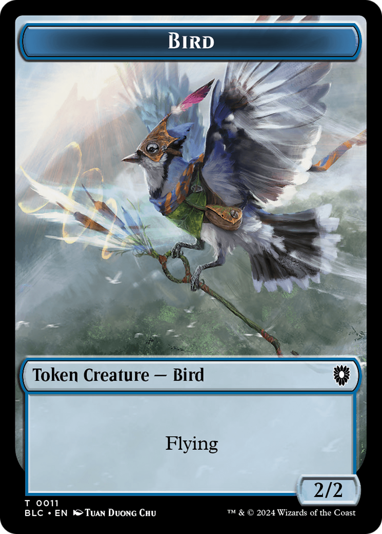 Bird (011) // Fish Double-Sided Token [Bloomburrow Commander Tokens] | Fandemonia Ltd