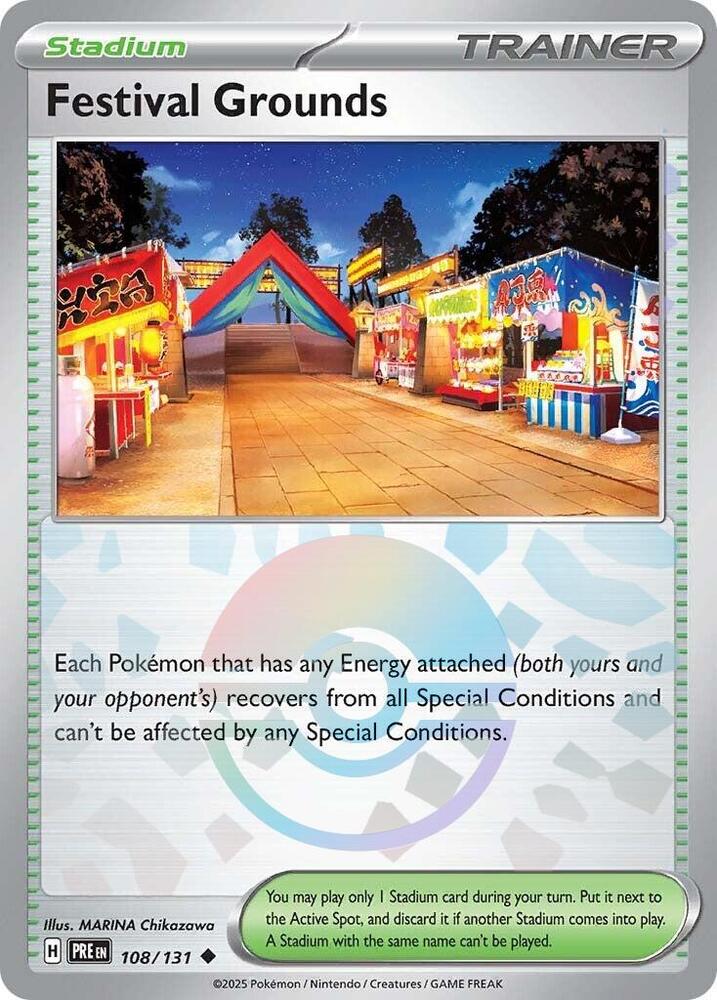 Festival Grounds (108/131) (Poke Ball Pattern) [Scarlet & Violet: Prismatic Evolutions] | Fandemonia Ltd