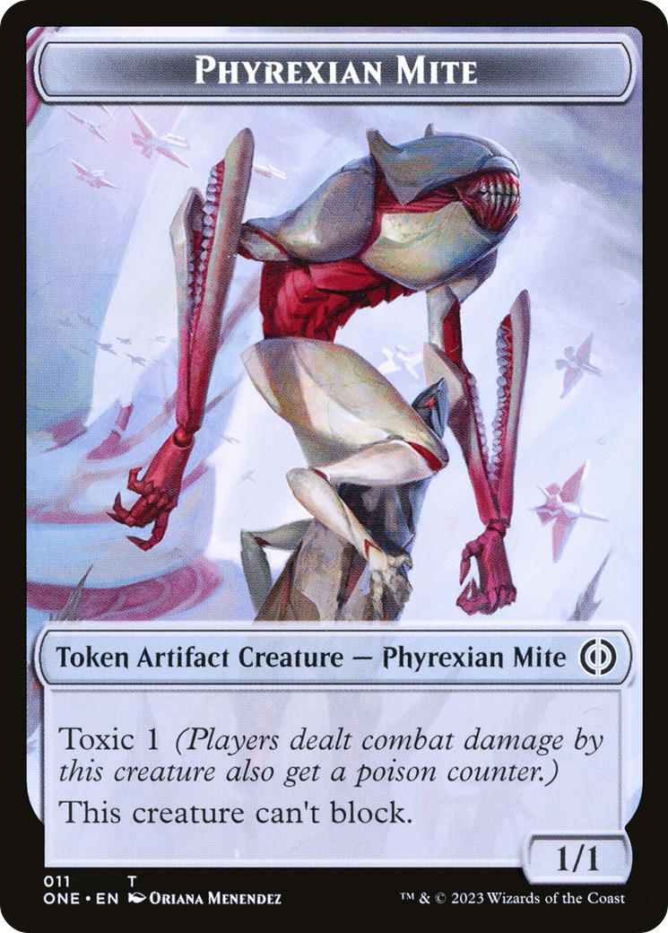 Phyrexian Mite Token (011) [Phyrexia: All Will Be One Tokens] | Fandemonia Ltd