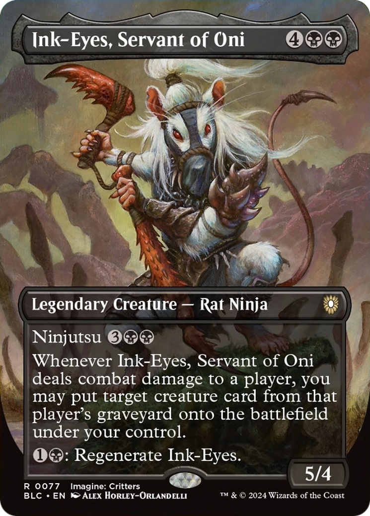 Ink-Eyes, Servant of Oni (Borderless) [Bloomburrow Commander] | Fandemonia Ltd