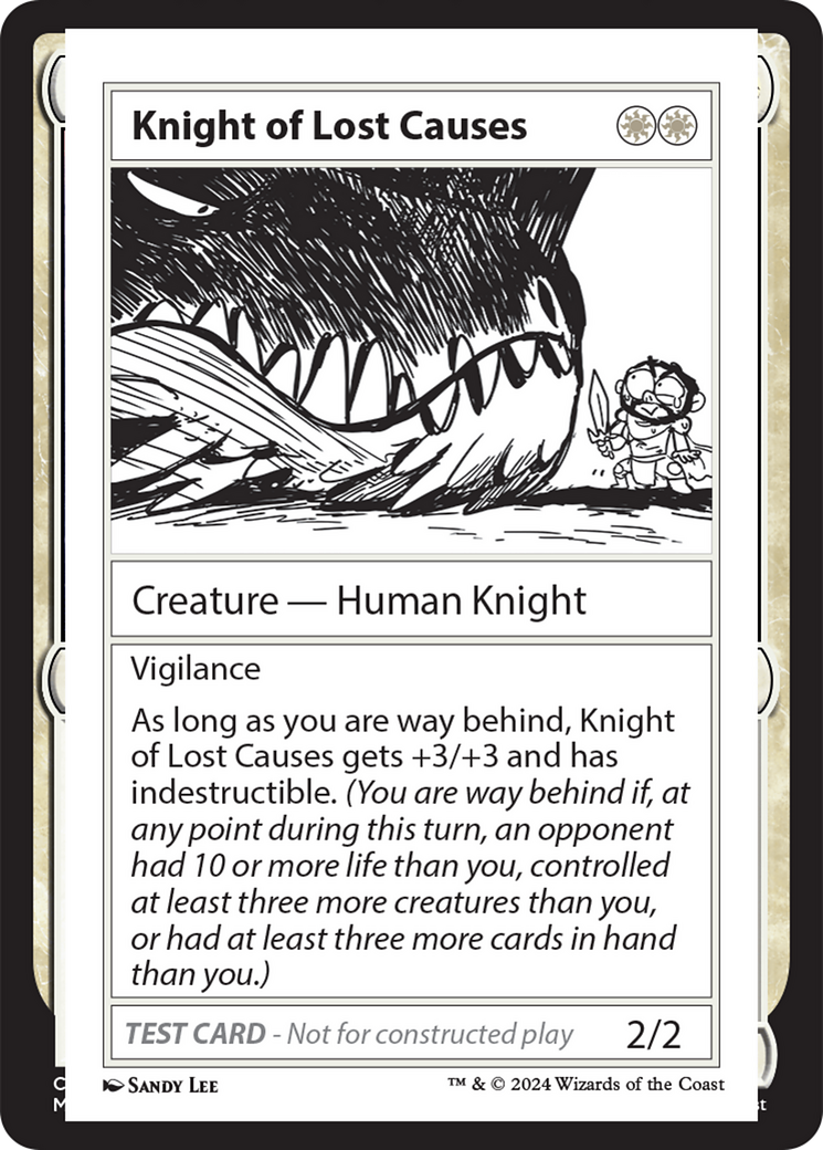 Knight of Lost Causes [Mystery Booster 2 Playtest Cards] | Fandemonia Ltd