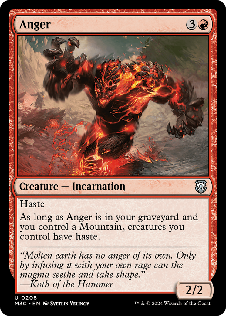 Anger (Ripple Foil) [Modern Horizons 3 Commander] | Fandemonia Ltd