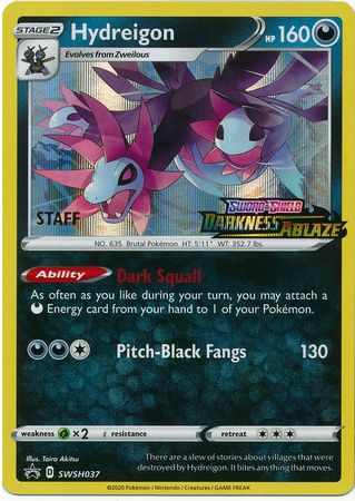 Hydreigon (SWSH037) (Staff Prerelease Promo) [Sword & Shield: Black Star Promos] | Fandemonia Ltd