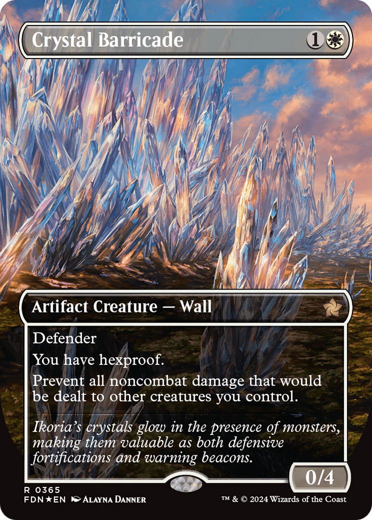 Crystal Barricade (Borderless) (Mana Foil) [Foundations] | Fandemonia Ltd