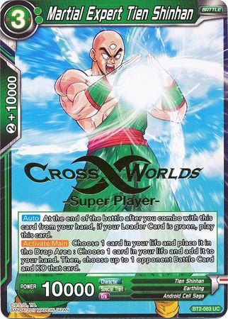 Martial Expert Tien Shinhan (Super Player Stamped) (BT2-083) [Tournament Promotion Cards] | Fandemonia Ltd